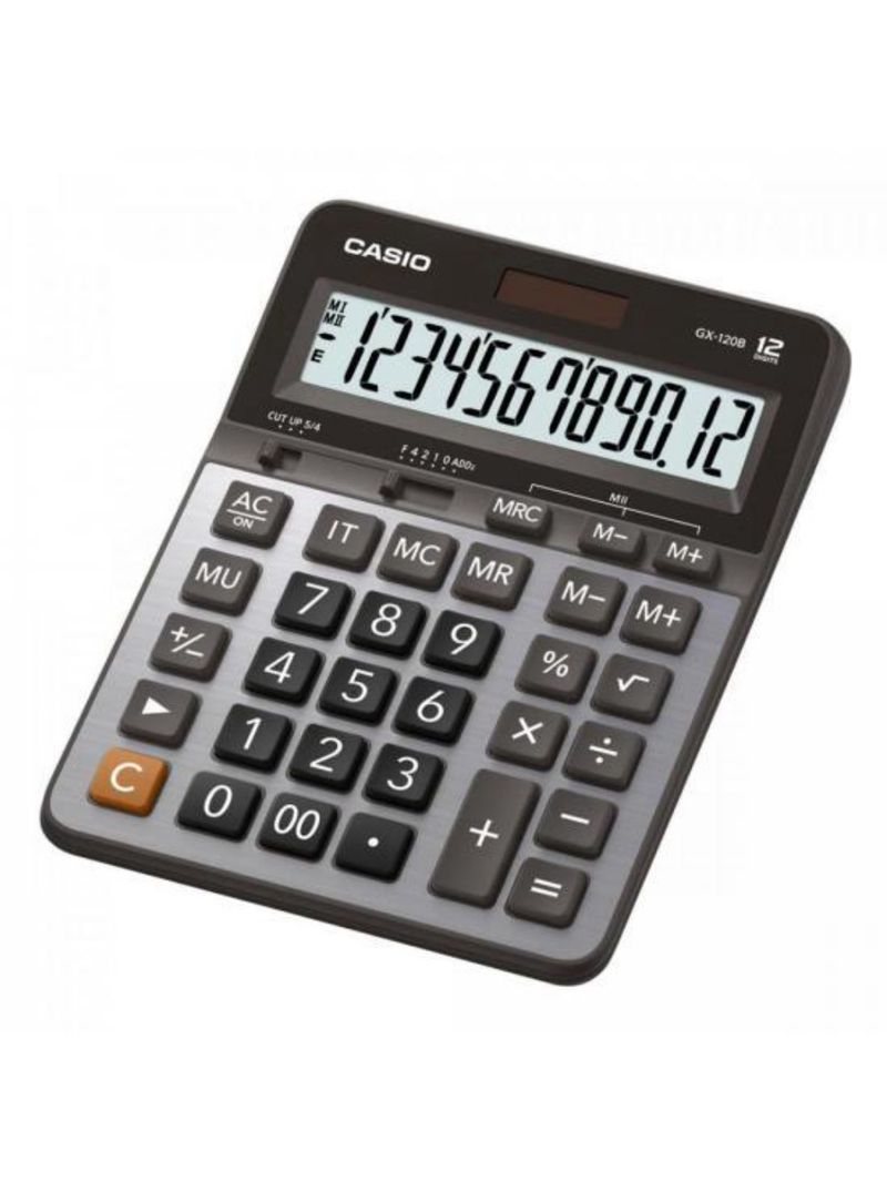 Calculadora de mesa casio gx-120b 12 dígitos prata