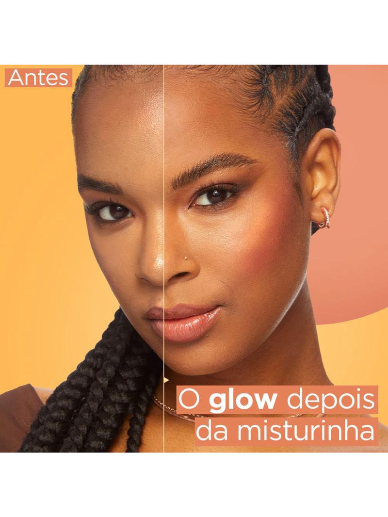 Kit maybelline + garnier - blush líquido 08 shades on + hidratante facial vitamina c