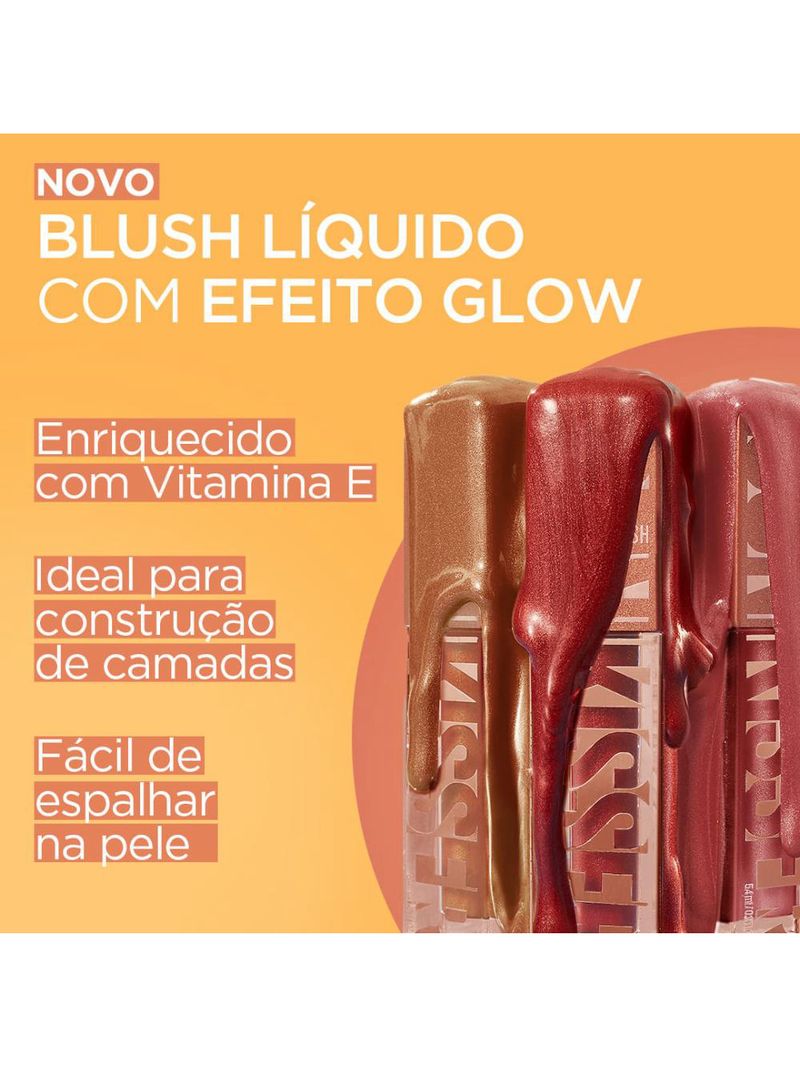 Kit maybelline + garnier - blush líquido 08 shades on + hidratante facial vitamina c