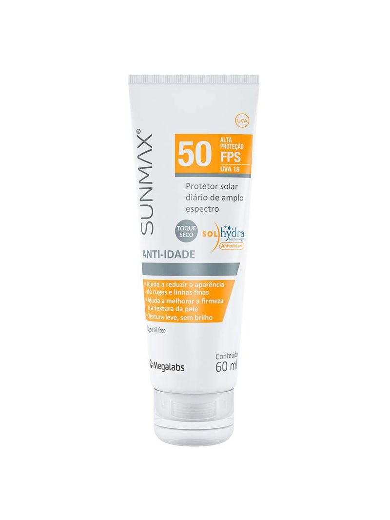 Protetor solar facial sunmax - anti-idade fps 50