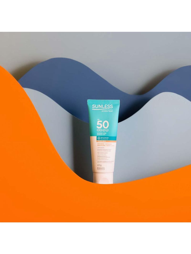 Protetor solar facial com cor fps50 sunless