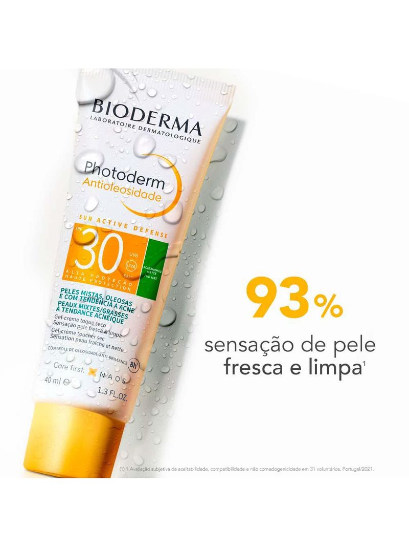 Protetor solar facial antioleosidade bioderma photoderm fps30