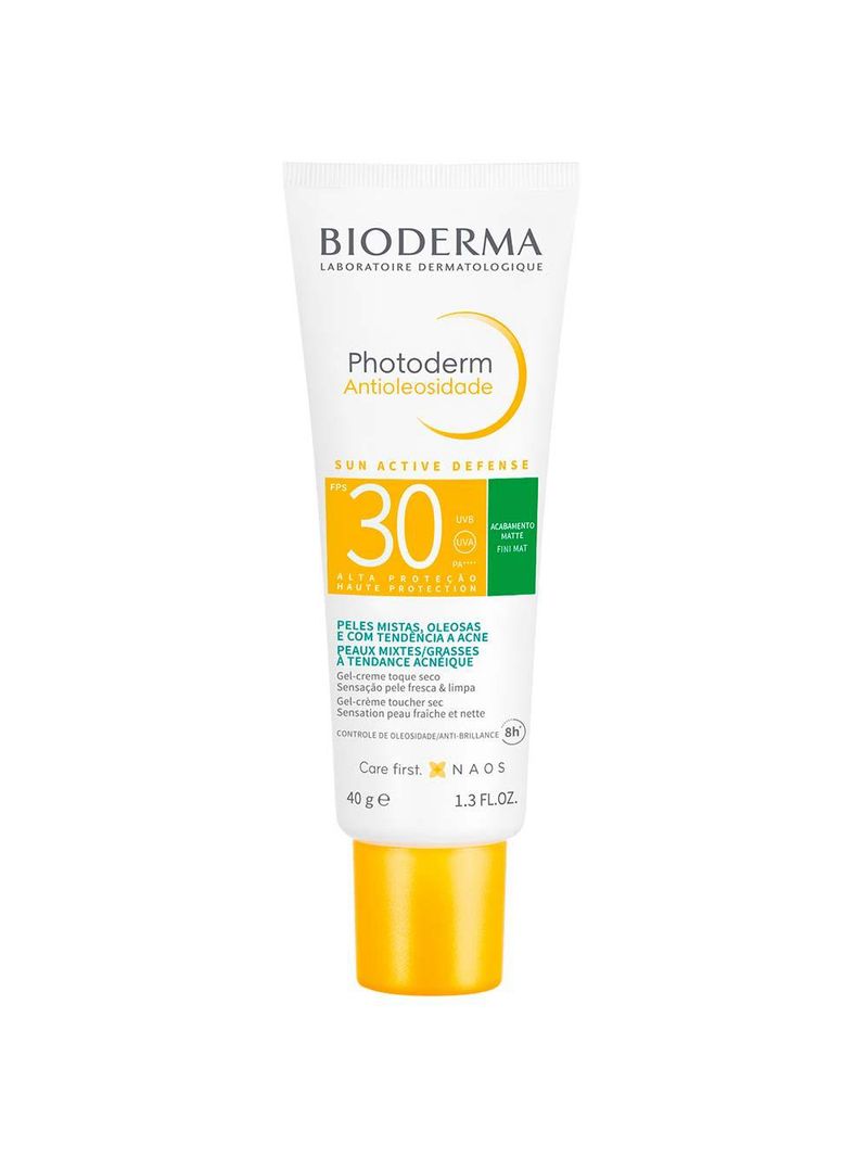 Protetor solar facial antioleosidade bioderma photoderm fps30