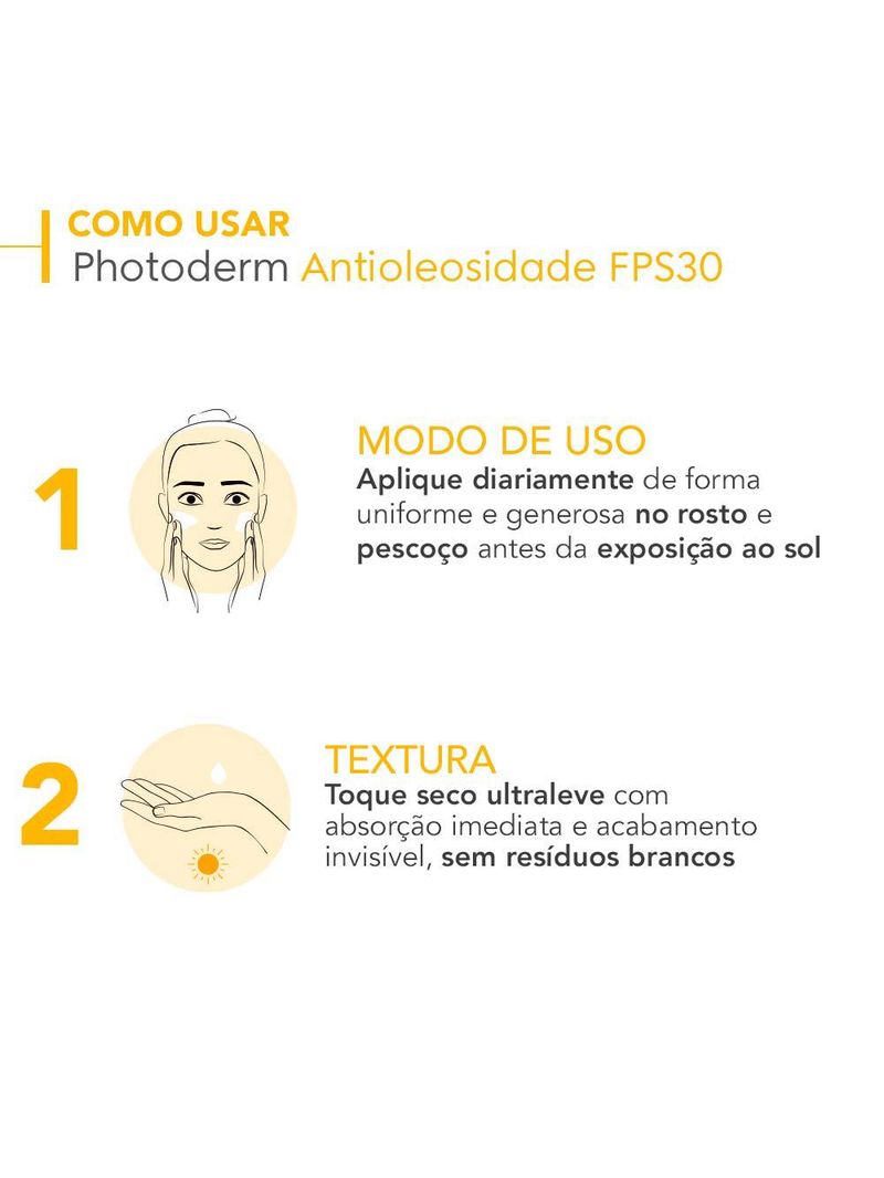 Protetor solar facial antioleosidade bioderma photoderm fps30