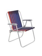 Cadeira de praia camping alumínio samoa cores tramontina