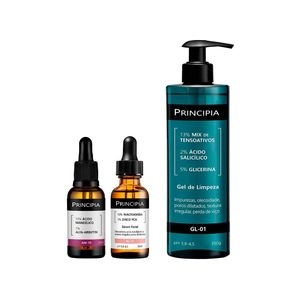 Principia kit - sérum facial anti-idade + gel de limpeza facial + sérum facial Ácido mandélico