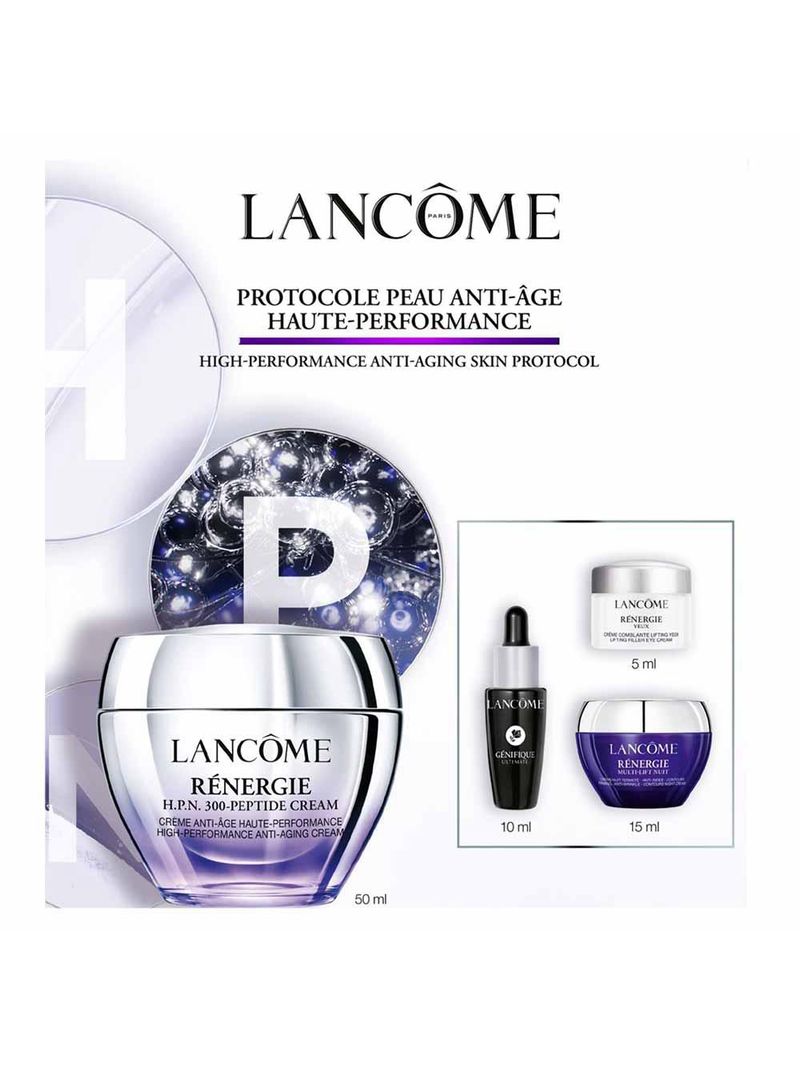 Kit lancôme rénergie - creme facial hpn 300 + multilift creme noturno + 2 minis