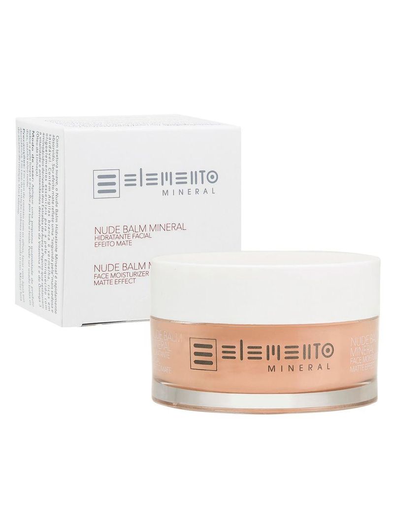 Hidratante facial efeito mate elemento mineral - nude balm