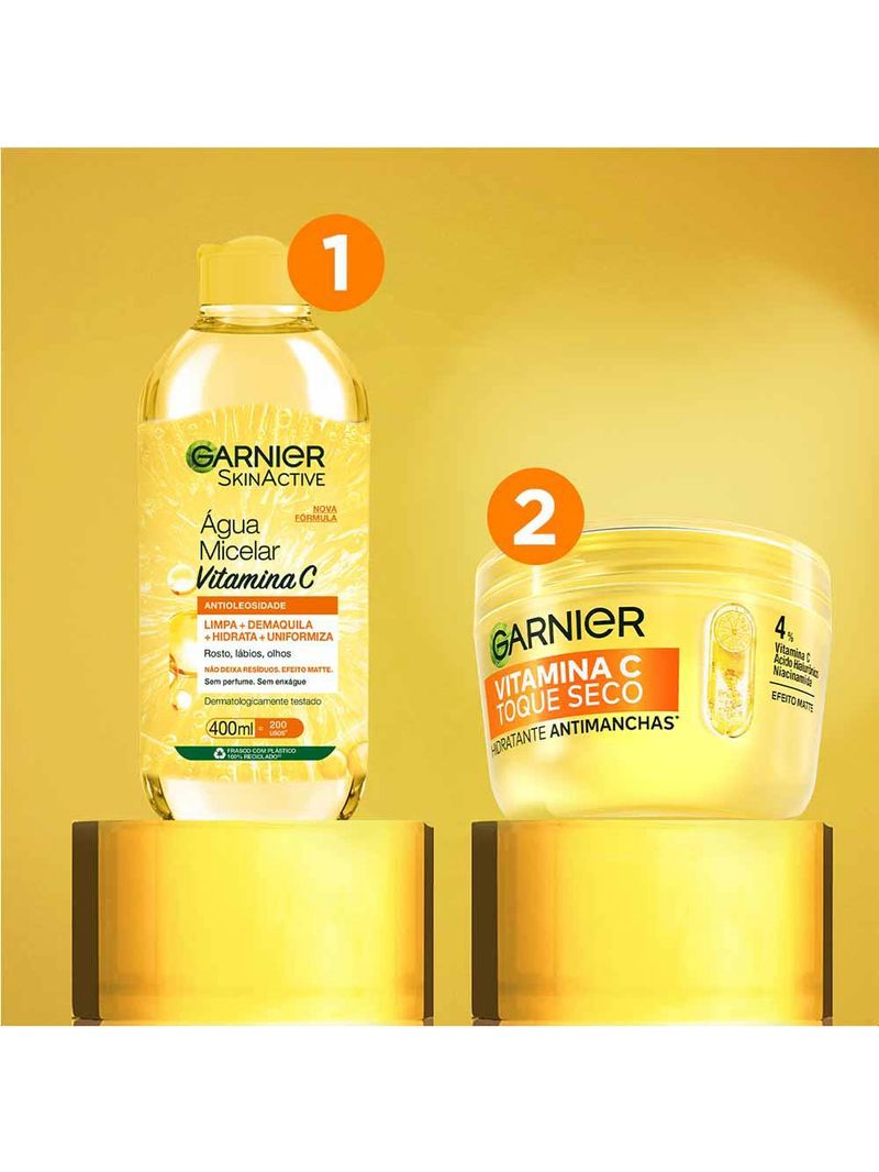 Garnier skin vitamina c kit - hidratante facial antimanchas + Água micelar