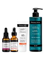 Principia kit - sérum anti-idade + gel de limpeza facial + sérum Ácido mandélico + protetor solar facial
