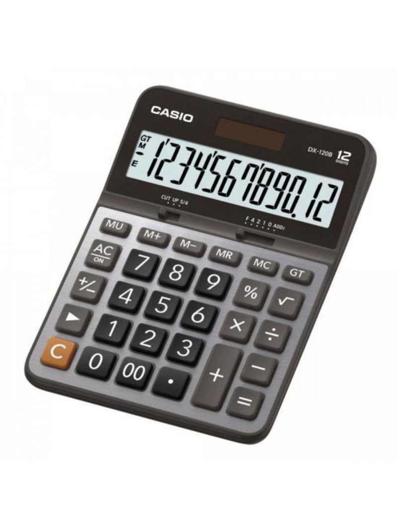 Calculadora de mesa casio dx-120b 12 dígitos prata