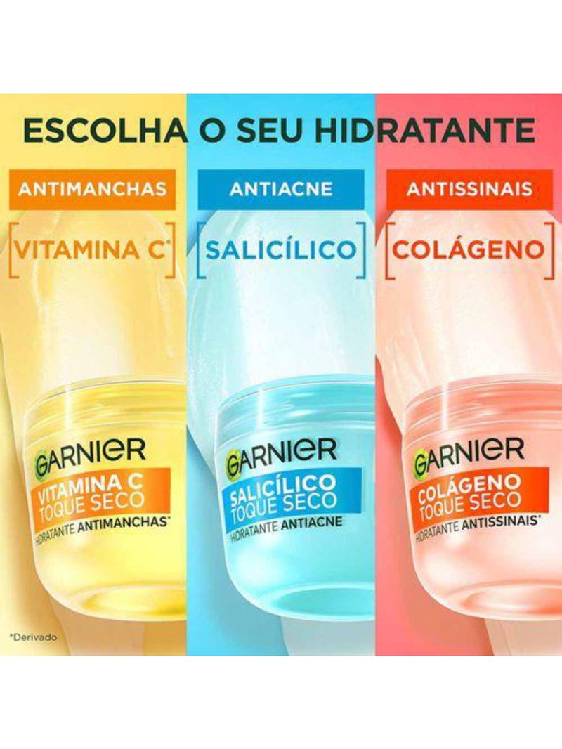 Garnier skin kit - hidratante facial antimanchas + antiacne + antissinais