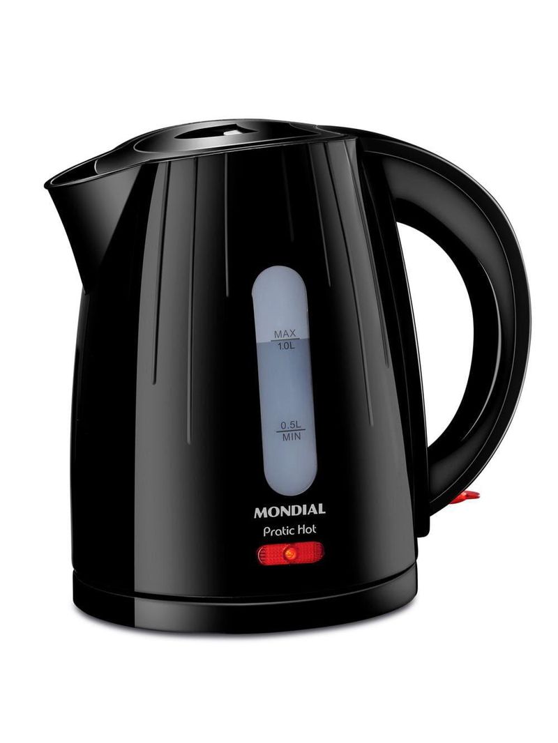 Chaleira mondial elétrica pratic hot com capacidade 1 litro ce-07 - preta