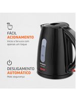 Chaleira mondial elétrica pratic hot com capacidade 1 litro ce-07 - preta