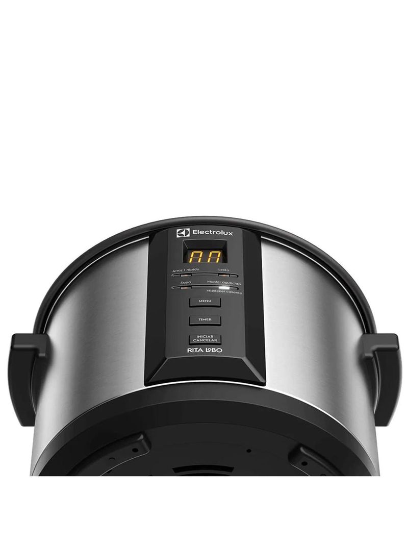 Panela elétrica multiuso electrolux chef ecc20 digital 1,8 l preta/inox