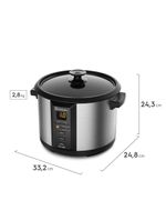 Panela elétrica multiuso electrolux chef ecc20 digital 1,8 l preta/inox