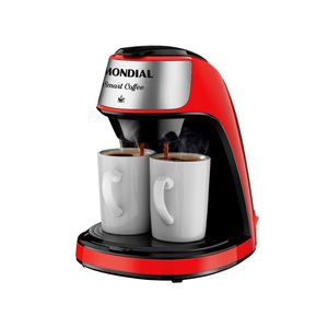 Cafeteira elétrica mondial smart coffee c-42 com 2 xícaras vermelha