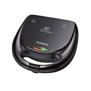 Sanduicheira fast grill e sandwich mondial s-12 750w - preta