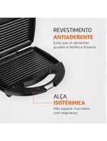 Sanduicheira fast grill e sandwich mondial s-12 750w - preta