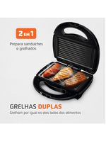 Sanduicheira fast grill e sandwich mondial s-12 750w - preta