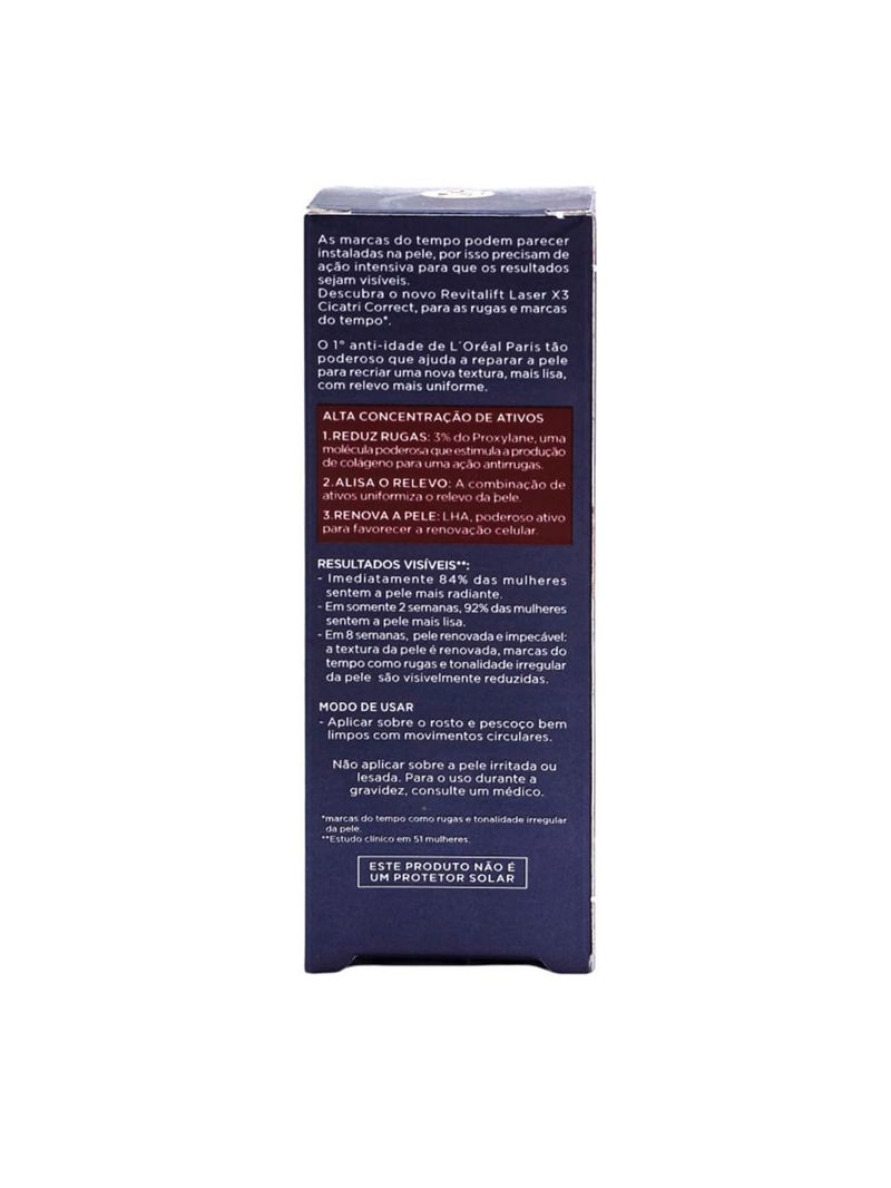 Creme hidratante facial anti-idade l'oréal paris revitalift laser x3 cicatri correct fps25