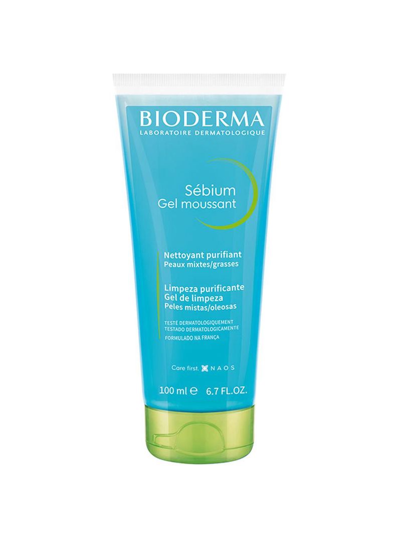 Gel de limpeza facial antioleosidade de alta tolerância bioderma sébium gel moussant