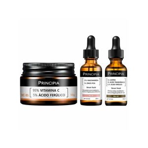 Principia anti-idade kit - sérum nc-10 + pó facial ultrafino vc-95 + sérum mix-02