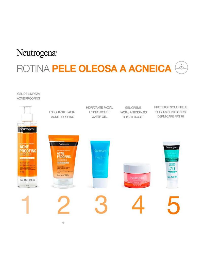 Gel esfoliante facial neutrogena acne proofing