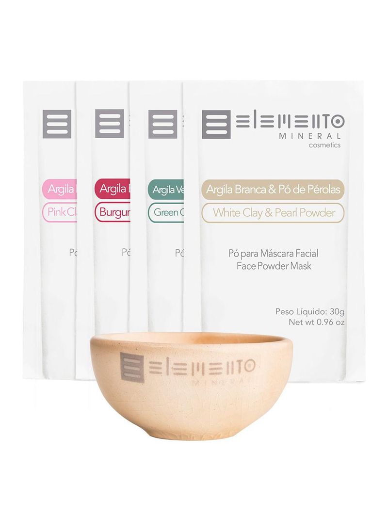 Kit de máscara facial elemento mineral pedras preciosas