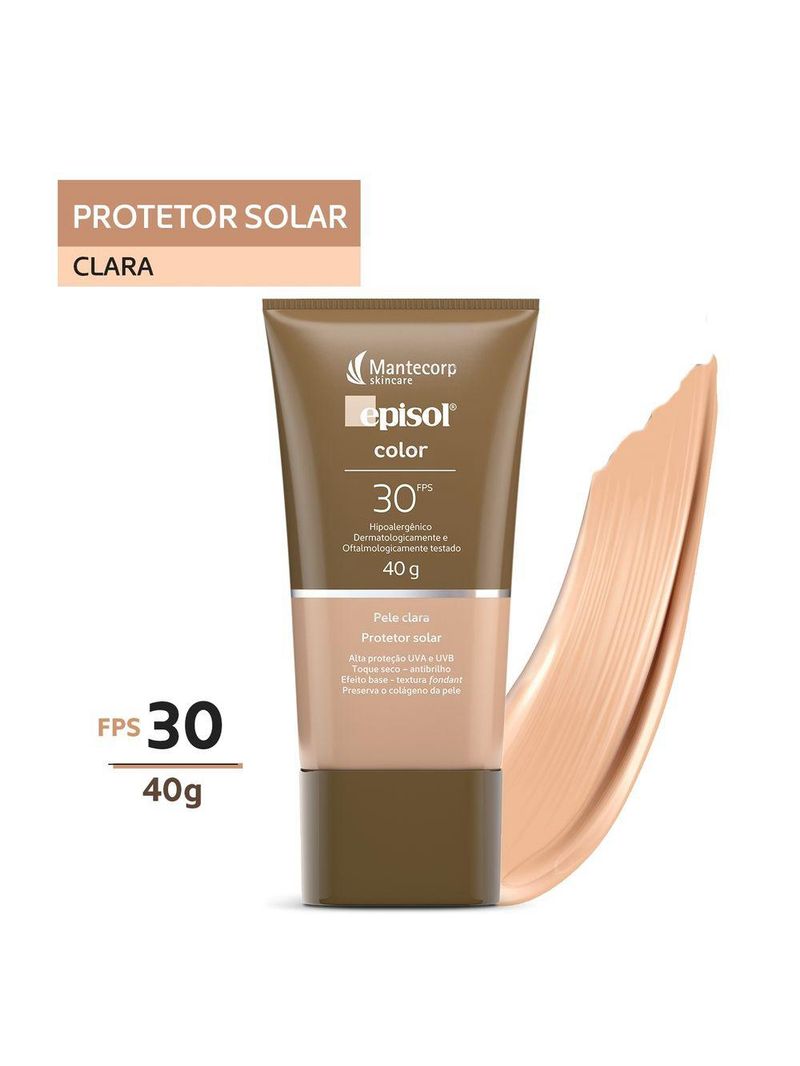 Protetor solar facial episol  color- mantecorp skincare fps 30