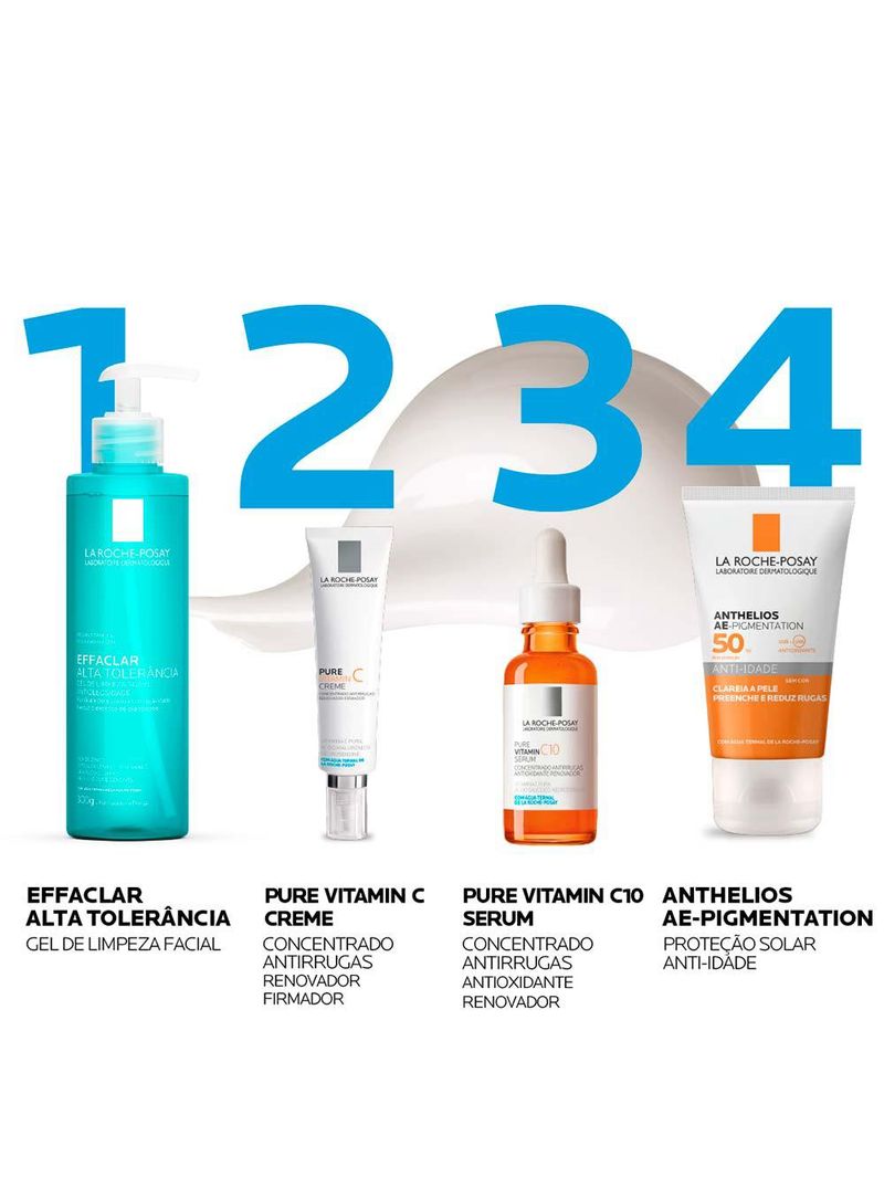 Creme facial anti-idade la roche-posay pure vitamin c