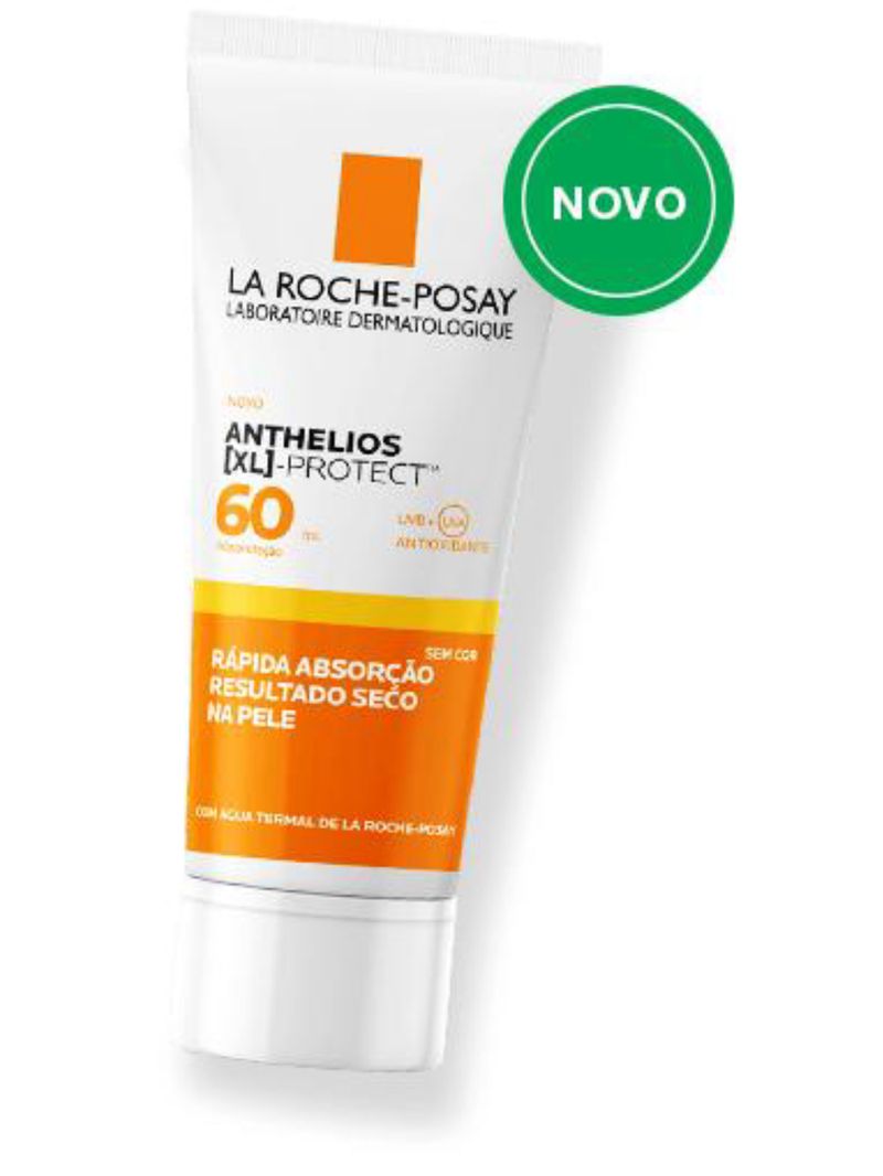 Protetor solar facial fps 60 para peles oleosas sem cor anthelios xl protect la roche-posay