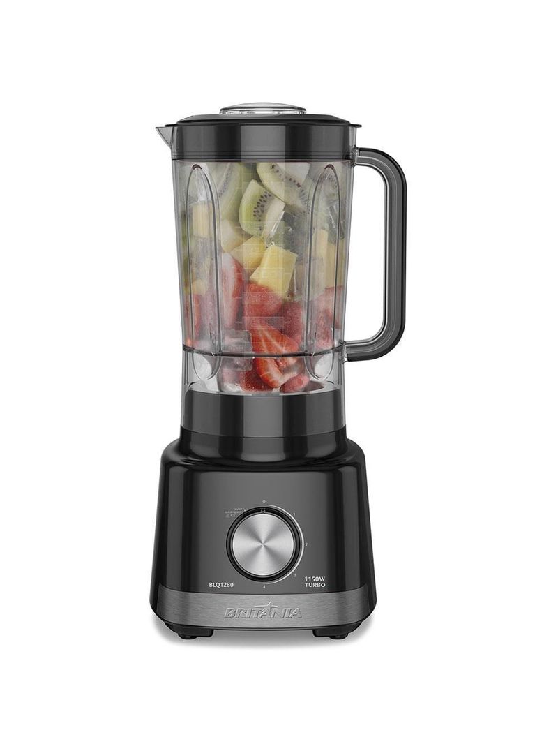 Liquidificador britânia blq1280p 1150 w com 4 velocidades - preto