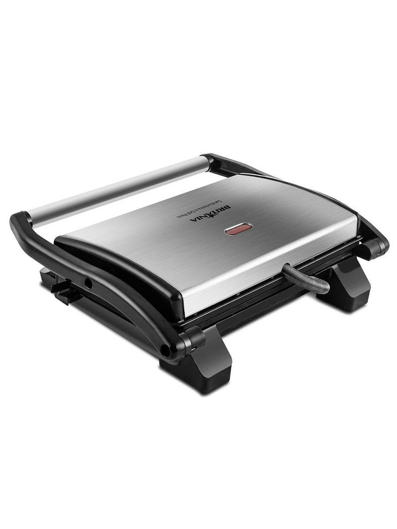 Sanduicheira grill britânia bgr27i press 850w antiaderente – inox/preta