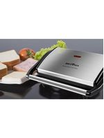 Sanduicheira grill britânia bgr27i press 850w antiaderente – inox/preta