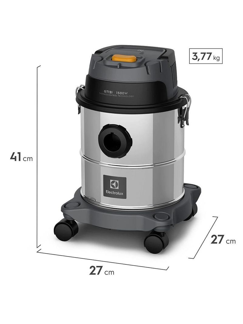 Aspirador de pó e Água electrolux gt12i 1500w 12l – inox