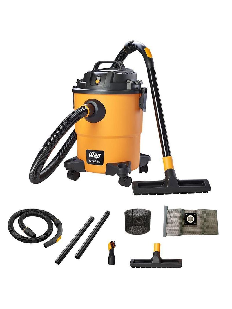 Aspirador de pó e Água wap gtw 20 1600w com motor universal e 160 mbar - amarelo/preto