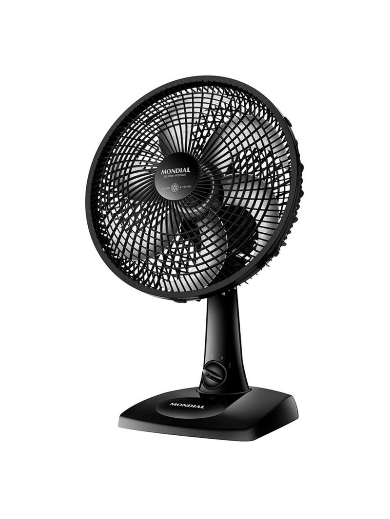 Ventilador de mesa 30cm mondial super power vsp-30-b 6 pás 3 velocidades - preto