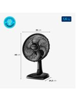 Ventilador de mesa 30cm mondial super power vsp-30-b 6 pás 3 velocidades - preto