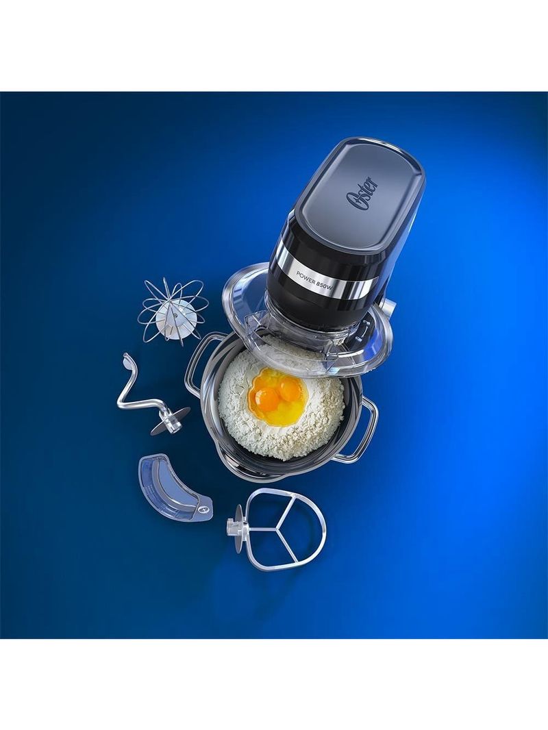 Batedeira planetária bowl inox iii oster obat641 850w 12 velocidades tampa antirrespingos