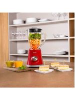 Liquidificador oster super chef rr8 vermelho com copo de vidro 750w e 8 velocidades