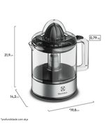 Espremedor de frutas electrolux efficent ecp10 com 2 cones, 800 ml e 30 w - preto