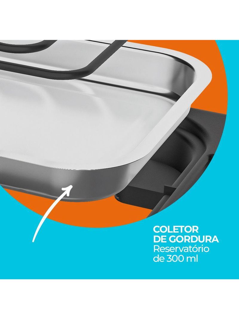 Churrasqueira Elétrica Cadence Grill Menu 220V