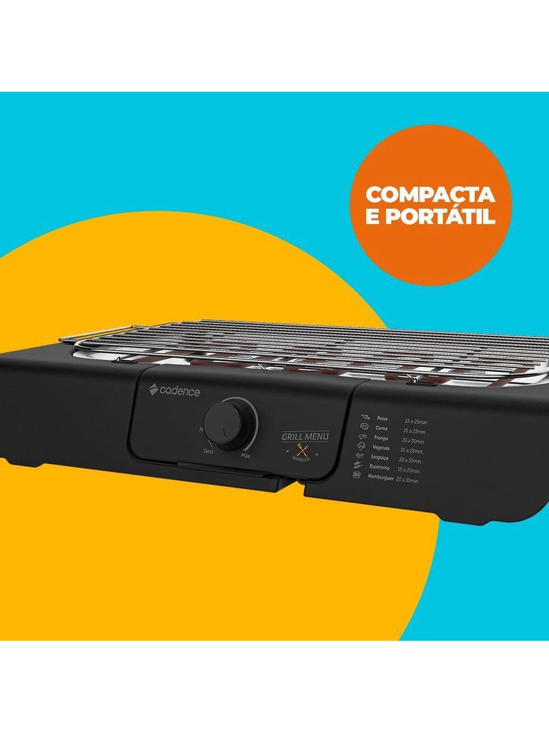 Churrasqueira Elétrica Cadence Grill Menu 220V
