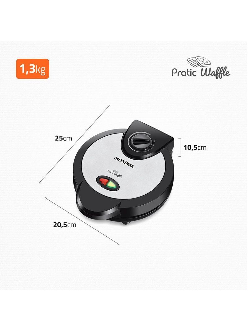 Máquina de waffle mondial pratic waffle gw-01