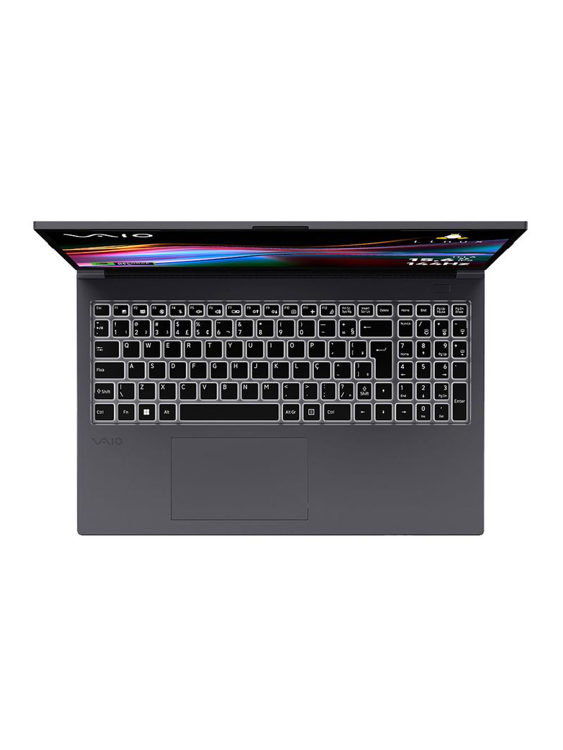 Notebook VAIO FH15 Intel® Core™ i7-13620H Linux NVIDIA  RTX 4050 32GB RAM 1TB SSD 15,6” Full HD WVA Wi-Fi 6 Cinza Escuro