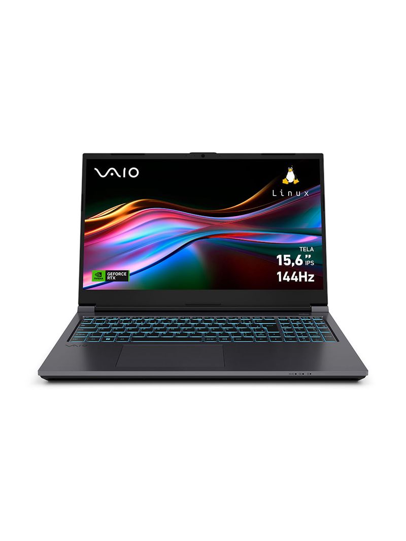 Notebook VAIO FH15 Intel® Core™ i7-13620H Linux NVIDIA  RTX 4050 32GB RAM 1TB SSD 15,6” Full HD WVA Wi-Fi 6 Cinza Escuro