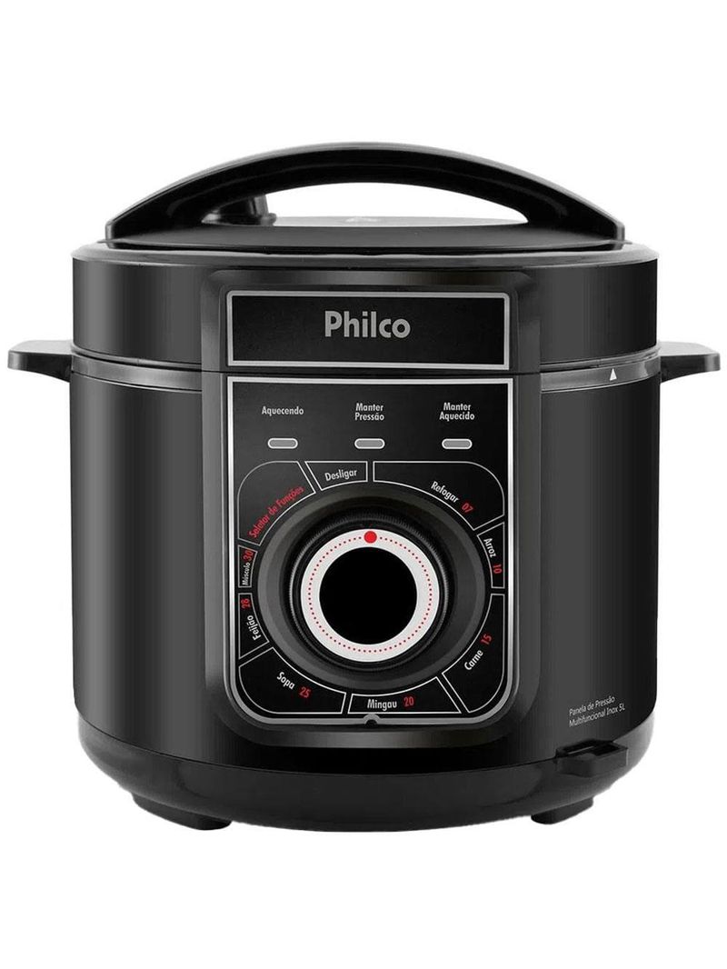 Panela elétrica de pressão multifuncional philco ppp02pi 5l – preta