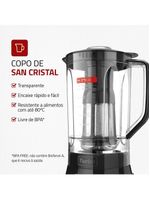 Liquidificador mondial turbo full black l900fb preto 900w com 5 velocidades