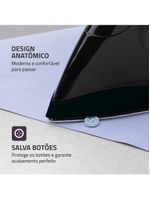 Ferro de passar a seco mondial fsn-55-b base em alumínio polido preto